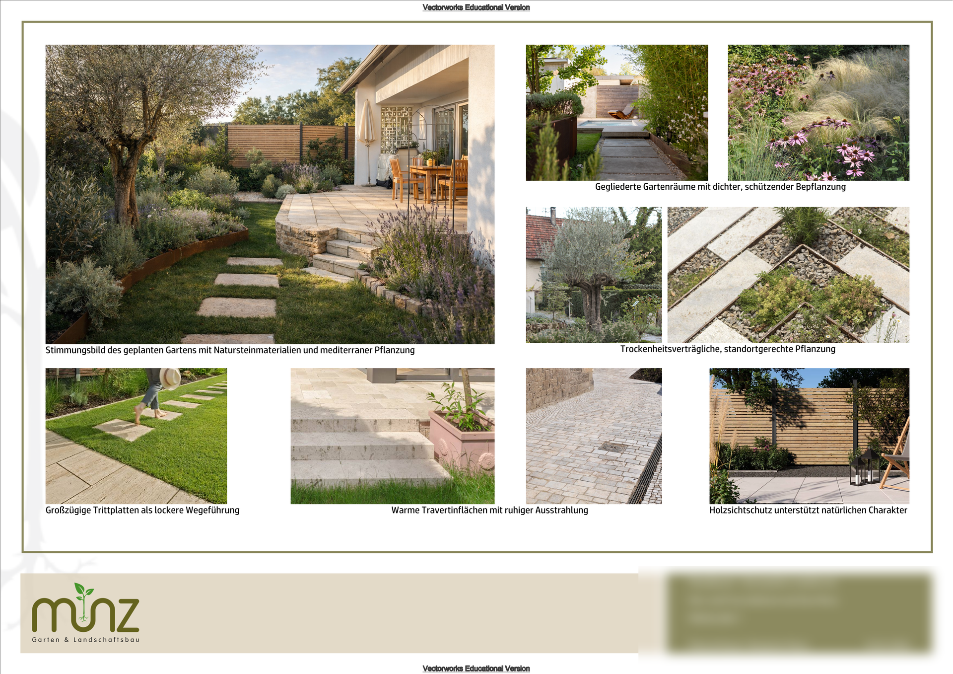 Moodboard Gartenplanung – Atmosphärebilder und Materialien